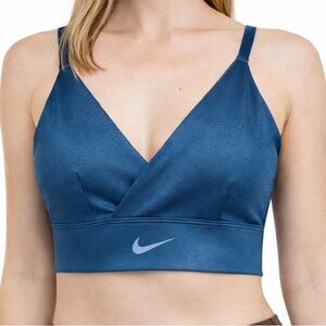 Nike Indy Bra Criss Cross Straps Light Support Blue Size Small